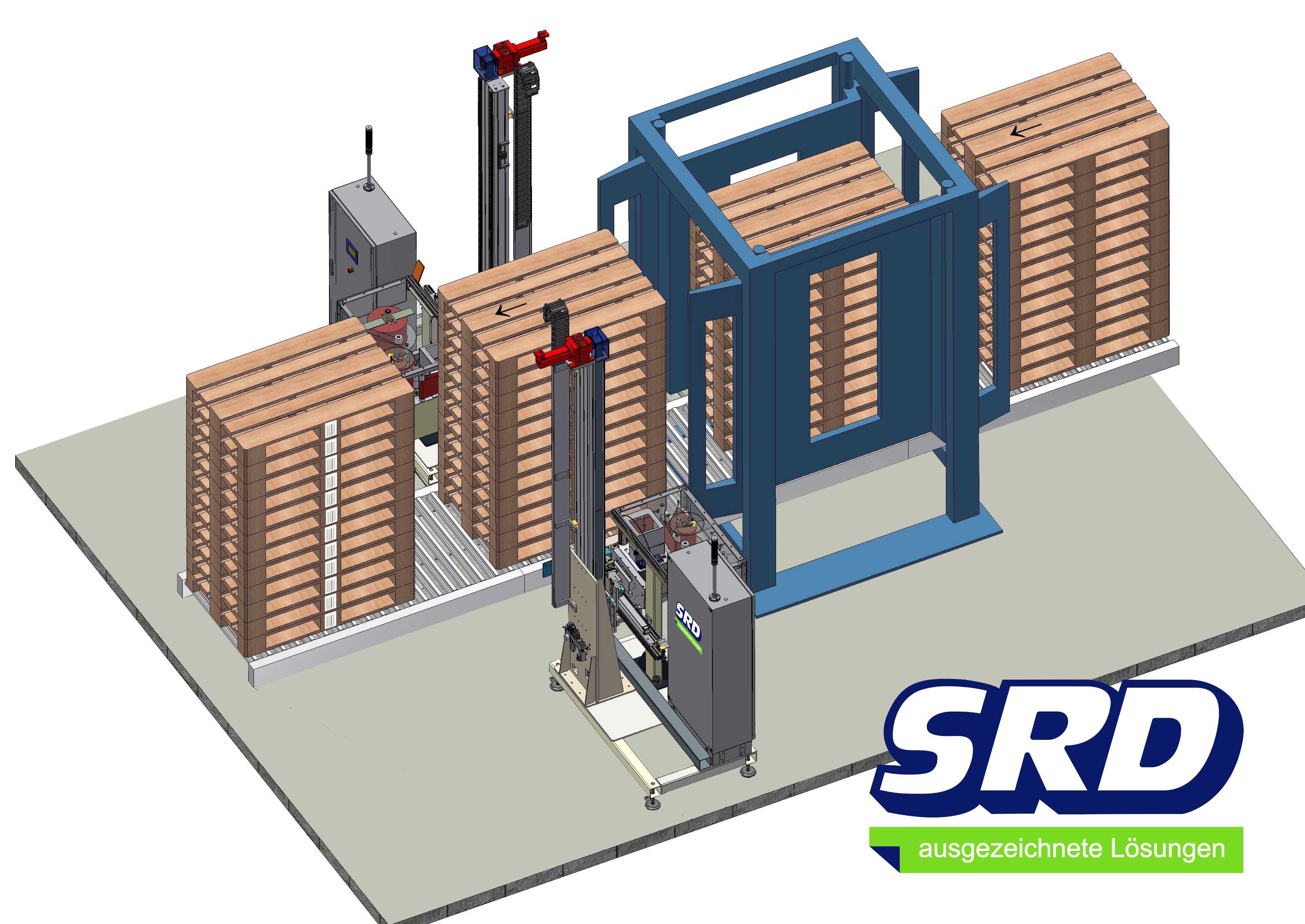 Palettenfussetikettierer SRD-modus